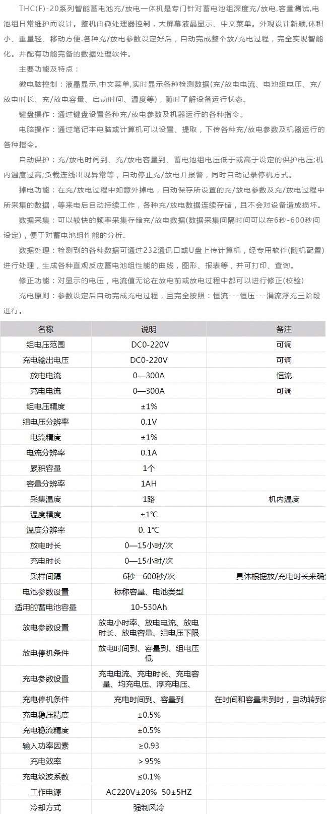 THCF-20 24V/40A智能充放電機